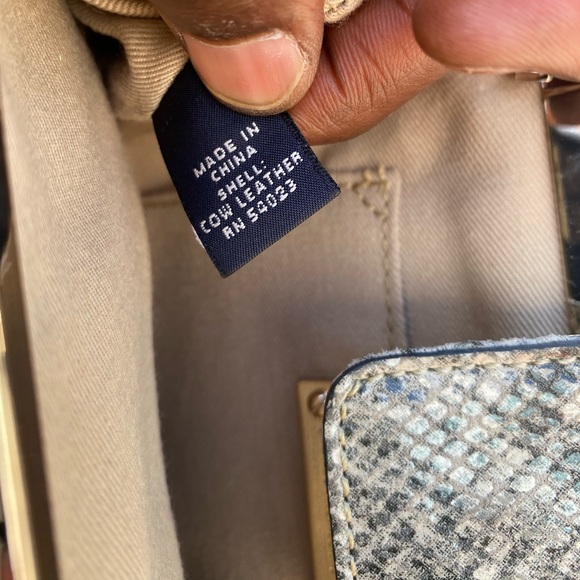 NW Banana Republic Leather Snake print Clutch 9x5 - Picture 8 of 9